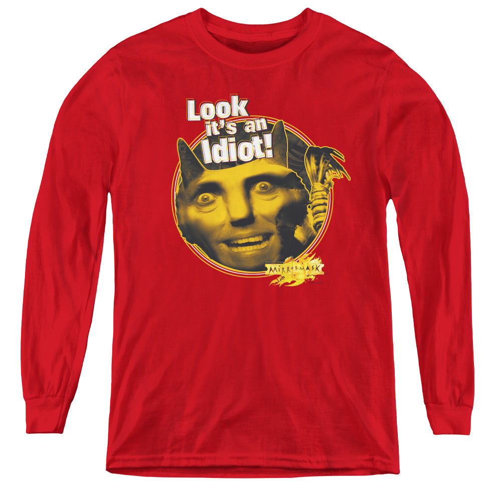 Mirrormask Riddle Me This - Youth Long Sleeve Tee - Red