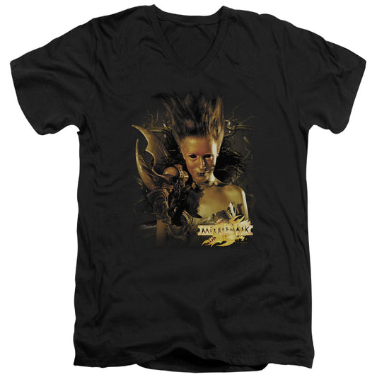 Mirrormask - Queen Of Shadows - Short Sleeve Adult V-neck - Black T-shirt