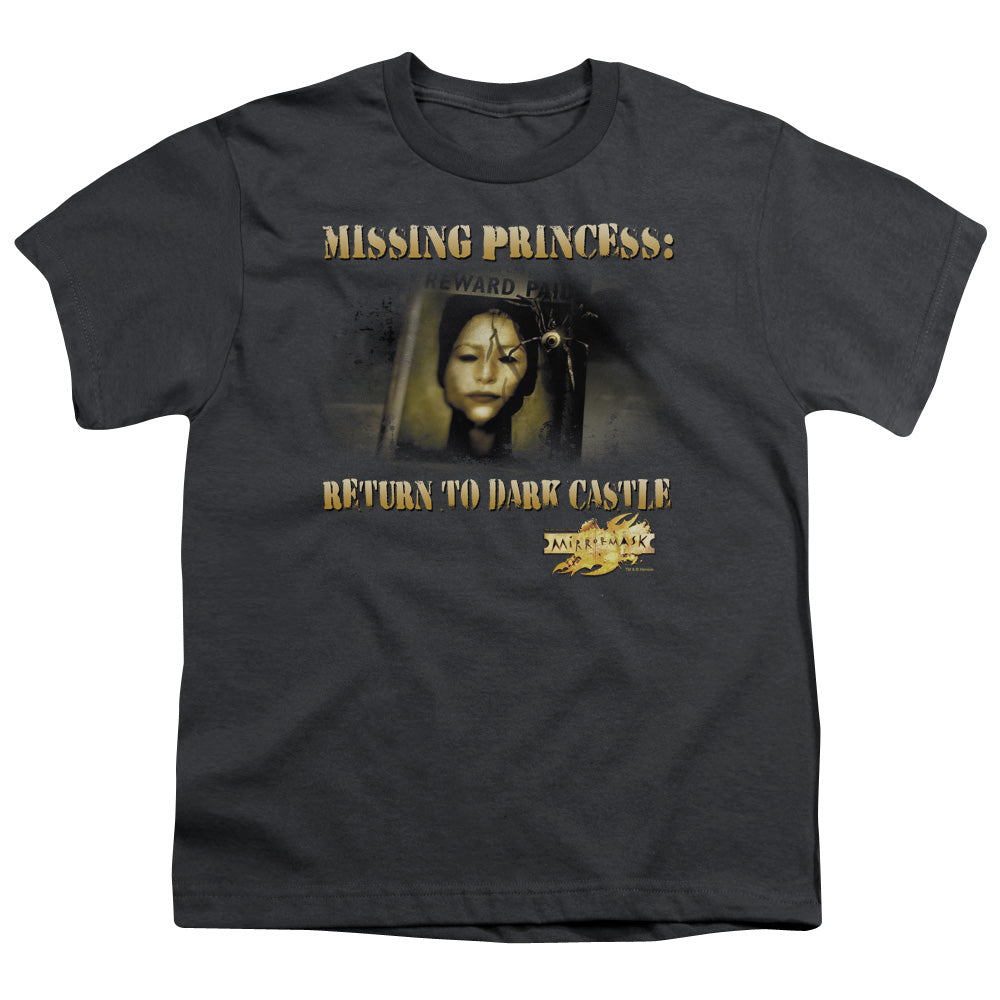 Mirrormask - Missing Princess - Short Sleeve Youth 18/1 - Charcoal T-shirt