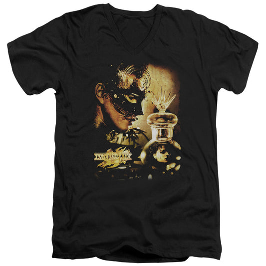 Mirrormask - Trapped - Short Sleeve Adult V-neck - Black T-shirt