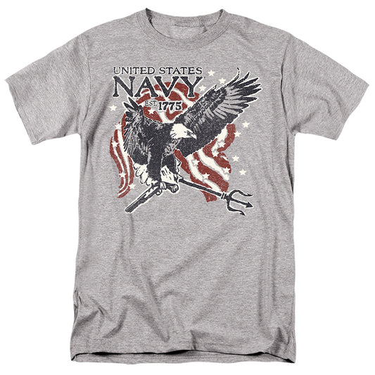 Navy - Trident - Short Sleeve Adult 18/1 - Athletic Heather T-shirt