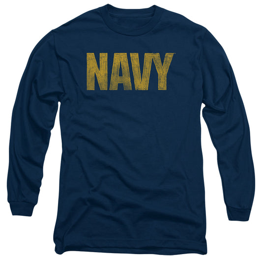 Navy - Logo - Long Sleeve Adult 18/1 - Navy T-shirt