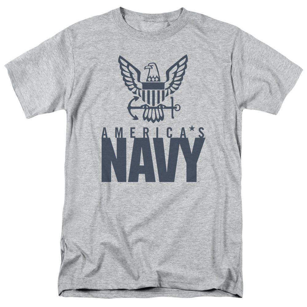 Navy - Eagle Logo - Short Sleeve Adult 18/1 - Athletic Heather T-shirt