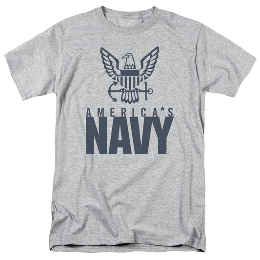 Navy - Eagle Logo - Short Sleeve Adult 18/1 - Athletic Heather T-shirt