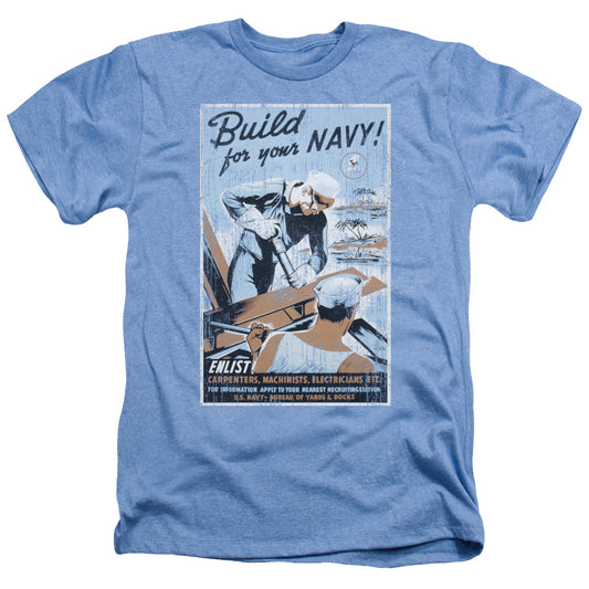 Navy - Build Your Navy - Adult Heather - Light Blue