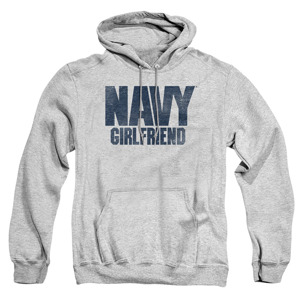 Navy - Girlfriend - Adult Pull-over Hoodie - Athletic Heather