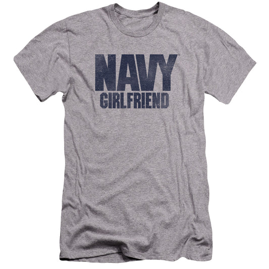 Navy - Girlfriend-premuim Canvas Adult Slim Fit 30/1 - Athletic Heather