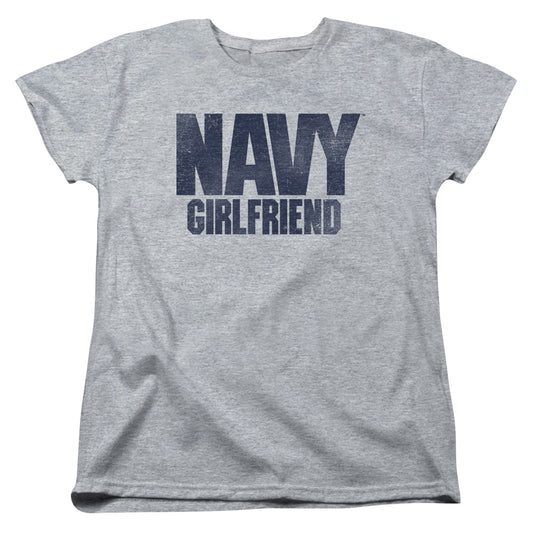 Navy - Girlfriend - Short Sleeve Womens Tee - Athletic Heather T-shirt