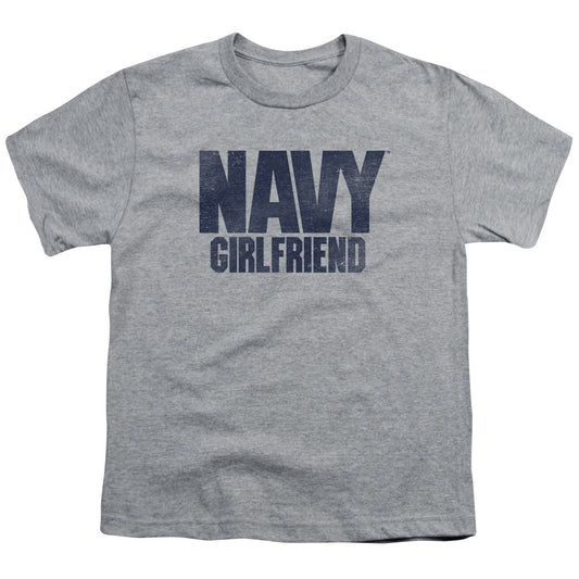 Navy - Girlfriend - Short Sleeve Youth 18/1 - Athletic Heather T-shirt