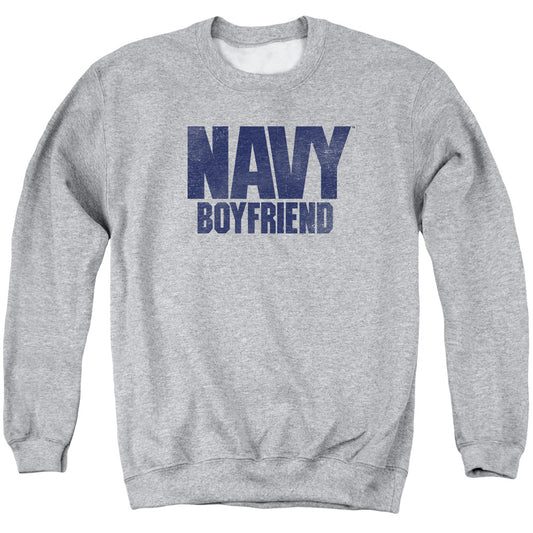 Navy - Boyfriend - Adult Crewneck Sweatshirt - Athletic Heather