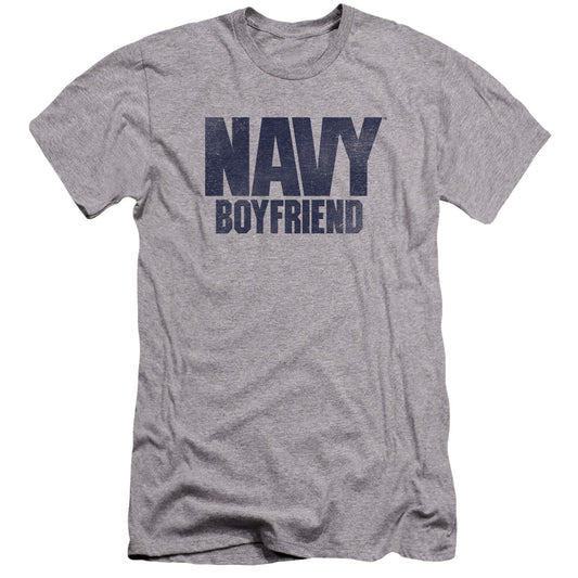 Navy - Boyfriend-premuim Canvas Adult Slim Fit 30/1 - Athletic Heather