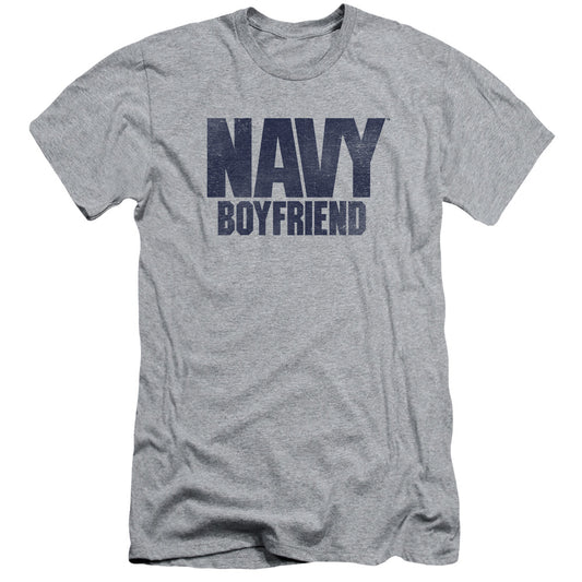 Navy - Boyfriend - Short Sleeve Adult 30/1 - Athletic Heather T-shirt