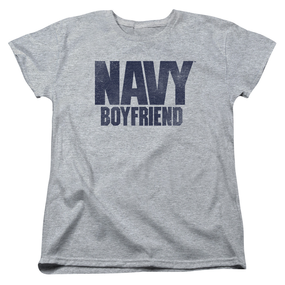 Navy - Boyfriend - Short Sleeve Womens Tee - Athletic Heather T-shirt