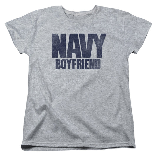Navy - Boyfriend - Short Sleeve Womens Tee - Athletic Heather T-shirt