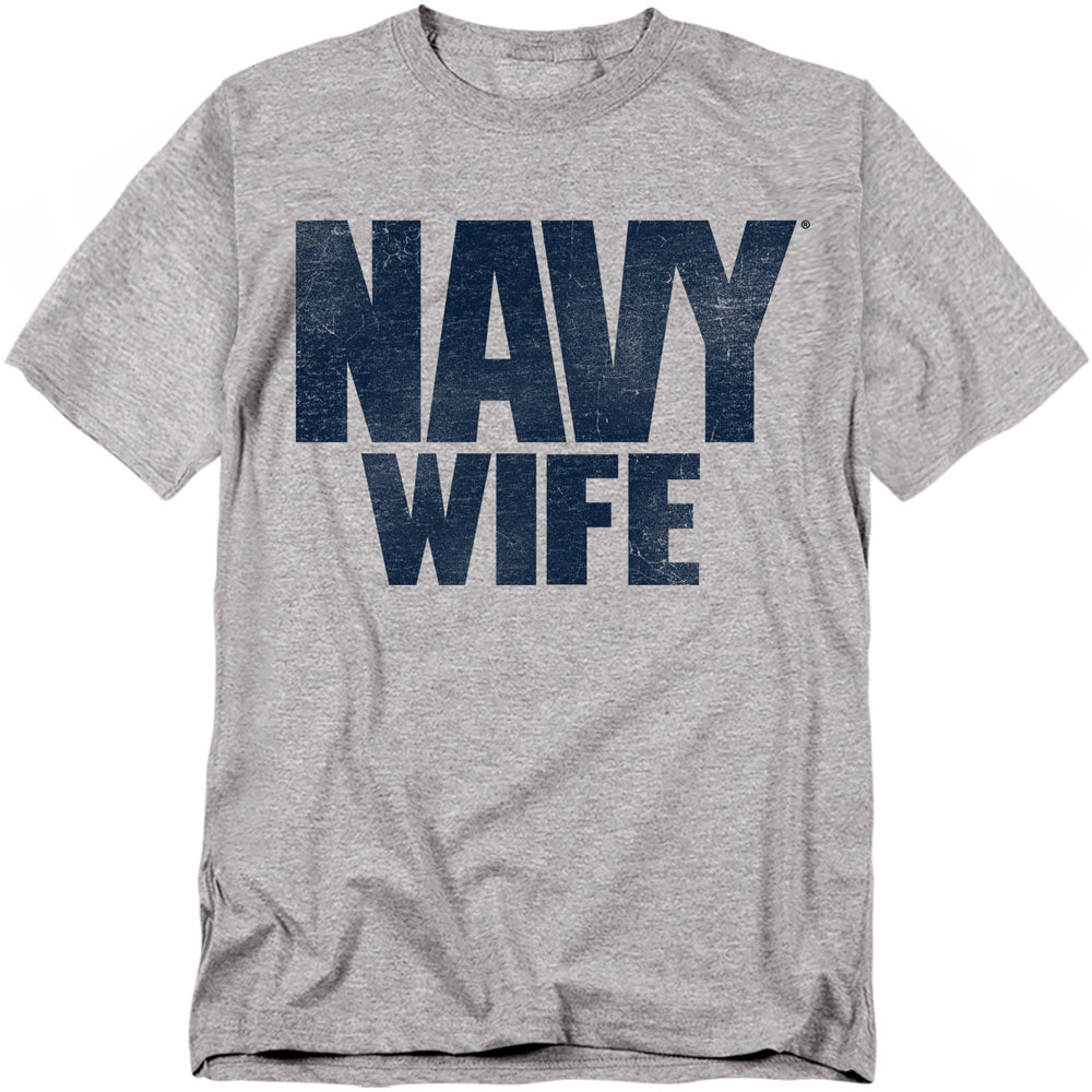 Navy - Wife - Short Sleeve Adult 18/1 - Athletic Heather T-shirt