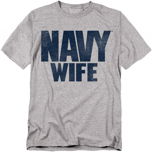 Navy - Wife - Short Sleeve Adult 18/1 - Athletic Heather T-shirt