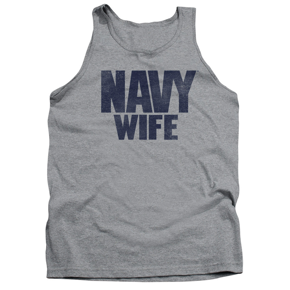 Navy - Wife - Adult Tank - Athletic Heather