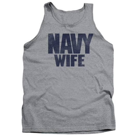 Navy - Wife - Adult Tank - Athletic Heather