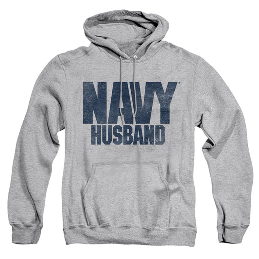 Navy - Husband - Adult Pull-over Hoodie - Athletic Heather