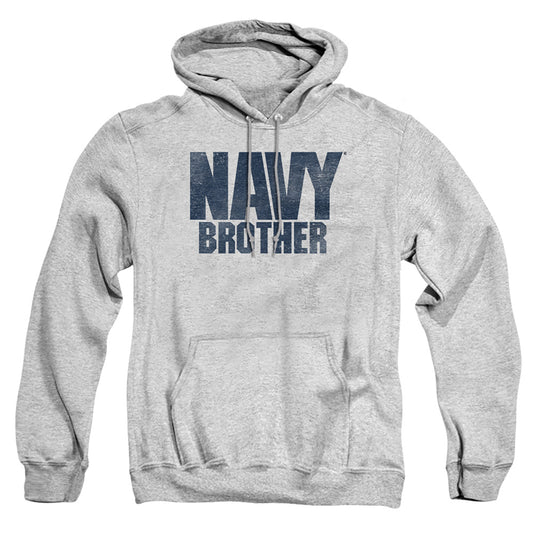 Navy - Brother - Adult Pull-over Hoodie - Athletic Heather