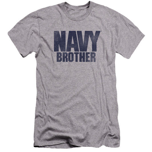 Navy - Brother-premuim Canvas Adult Slim Fit 30/1 - Athletic Heather