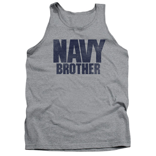 Navy - Brother - Adult Tank - Athletic Heather
