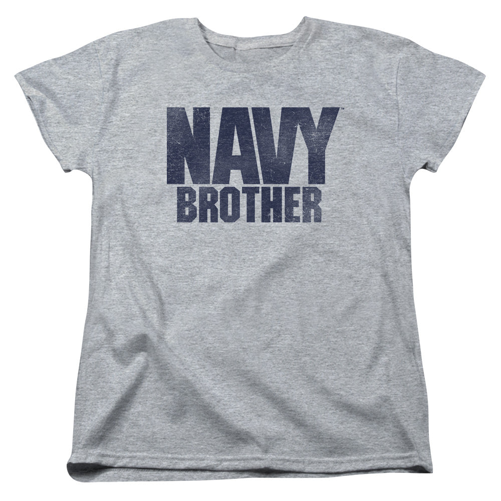 Navy - Brother - Short Sleeve Womens Tee - Athletic Heather T-shirt