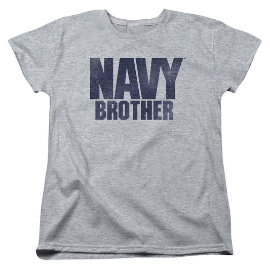 Navy - Brother - Short Sleeve Womens Tee - Athletic Heather T-shirt