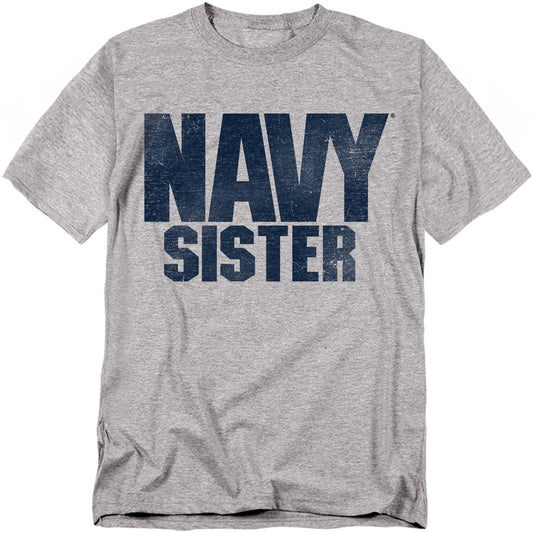 Navy - Sister - Short Sleeve Adult 18/1 - Athletic Heather T-shirt
