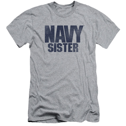 Navy - Sister - Short Sleeve Adult 30/1 - Athletic Heather T-shirt