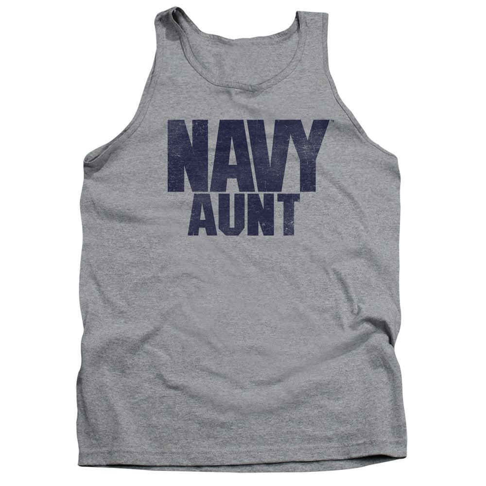 Navy - Aunt - Adult Tank - Athletic Heather