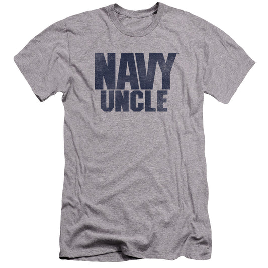 Navy - Uncle-premuim Canvas Adult Slim Fit 30/1 - Athletic Heather