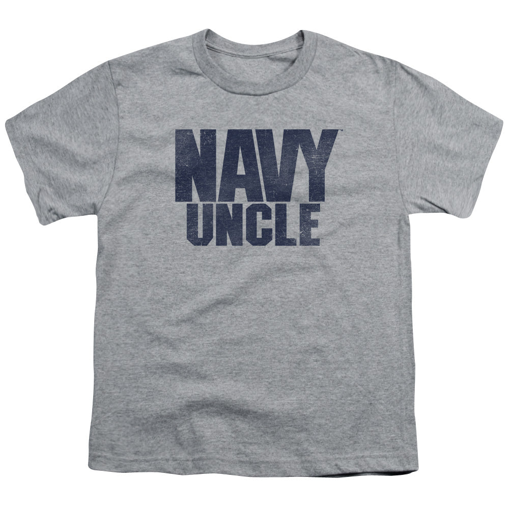 Navy - Uncle - Short Sleeve Youth 18/1 - Athletic Heather T-shirt