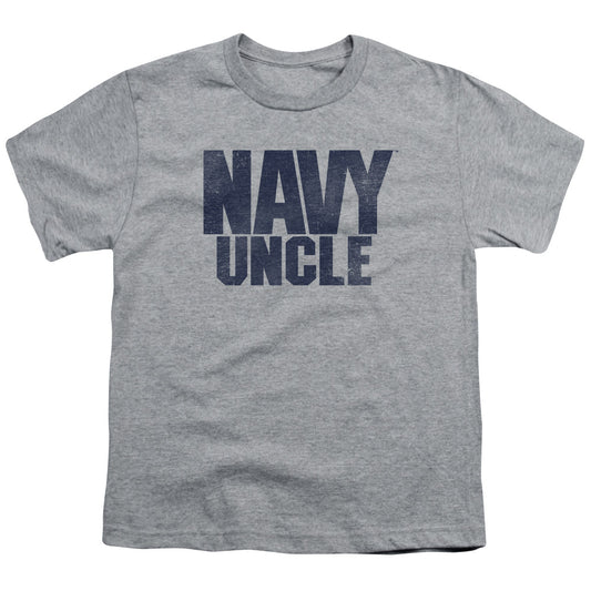 Navy - Uncle - Short Sleeve Youth 18/1 - Athletic Heather T-shirt