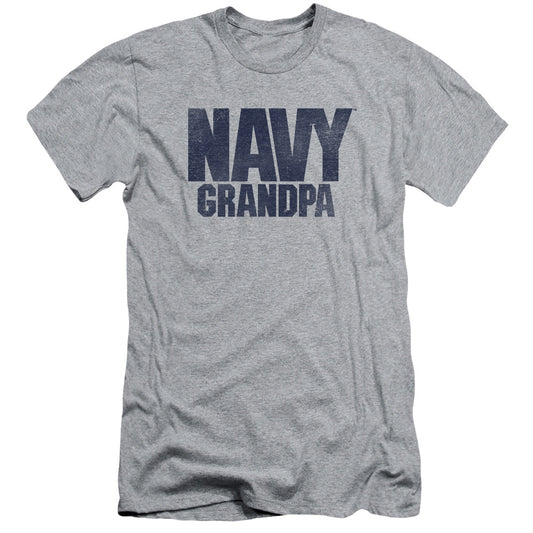 Navy - Grandpa - Short Sleeve Adult 30/1 - Athletic Heather T-shirt