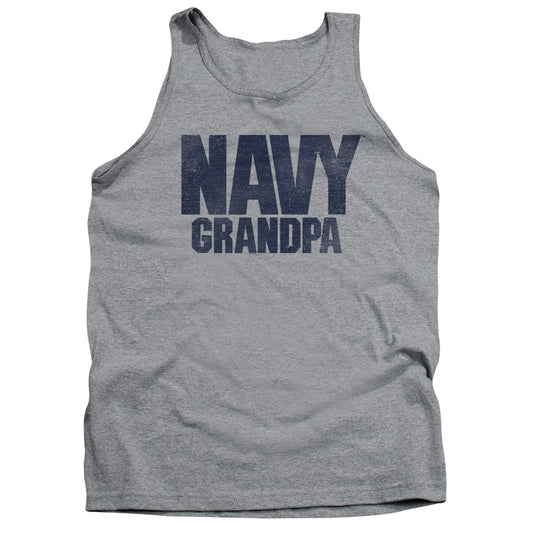 Navy - Grandpa - Adult Tank - Athletic Heather