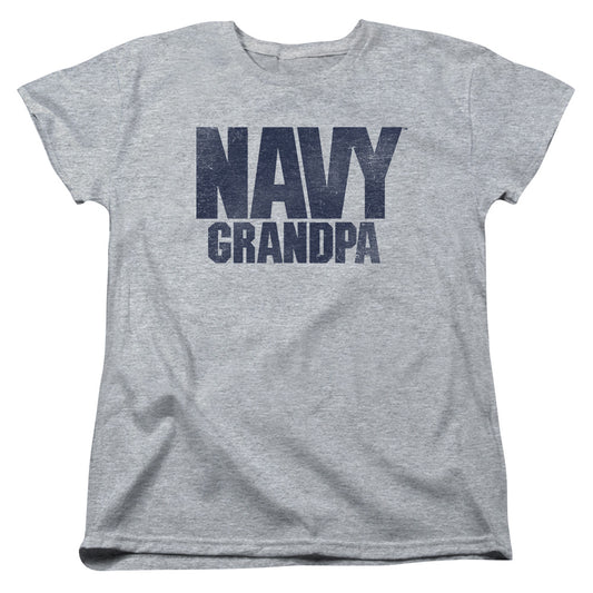 Navy - Grandpa - Short Sleeve Womens Tee - Athletic Heather T-shirt