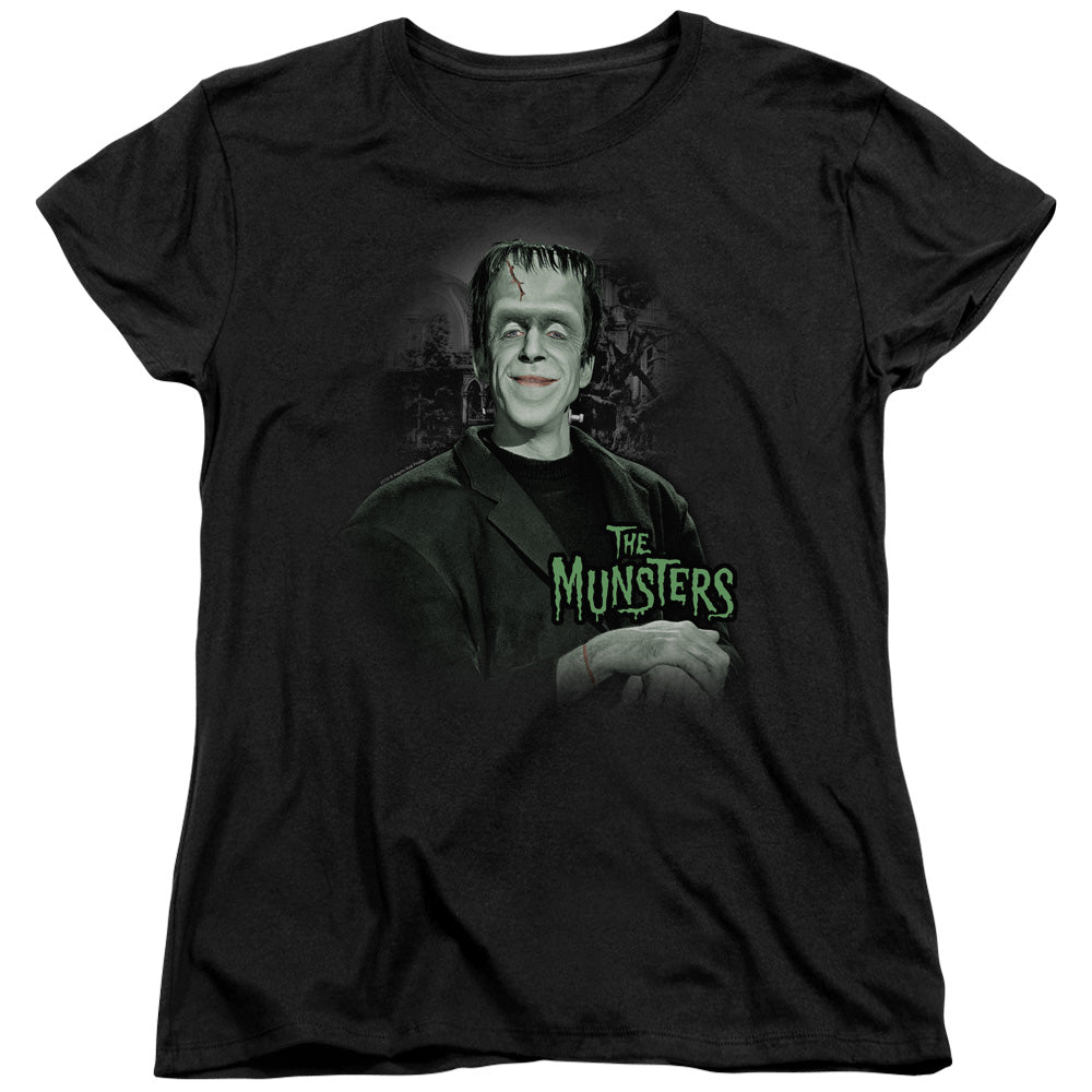 THE MUNSTERS MAN OF THE HOUSE - S/S WOMENS TEE - BLACK T-Shirt