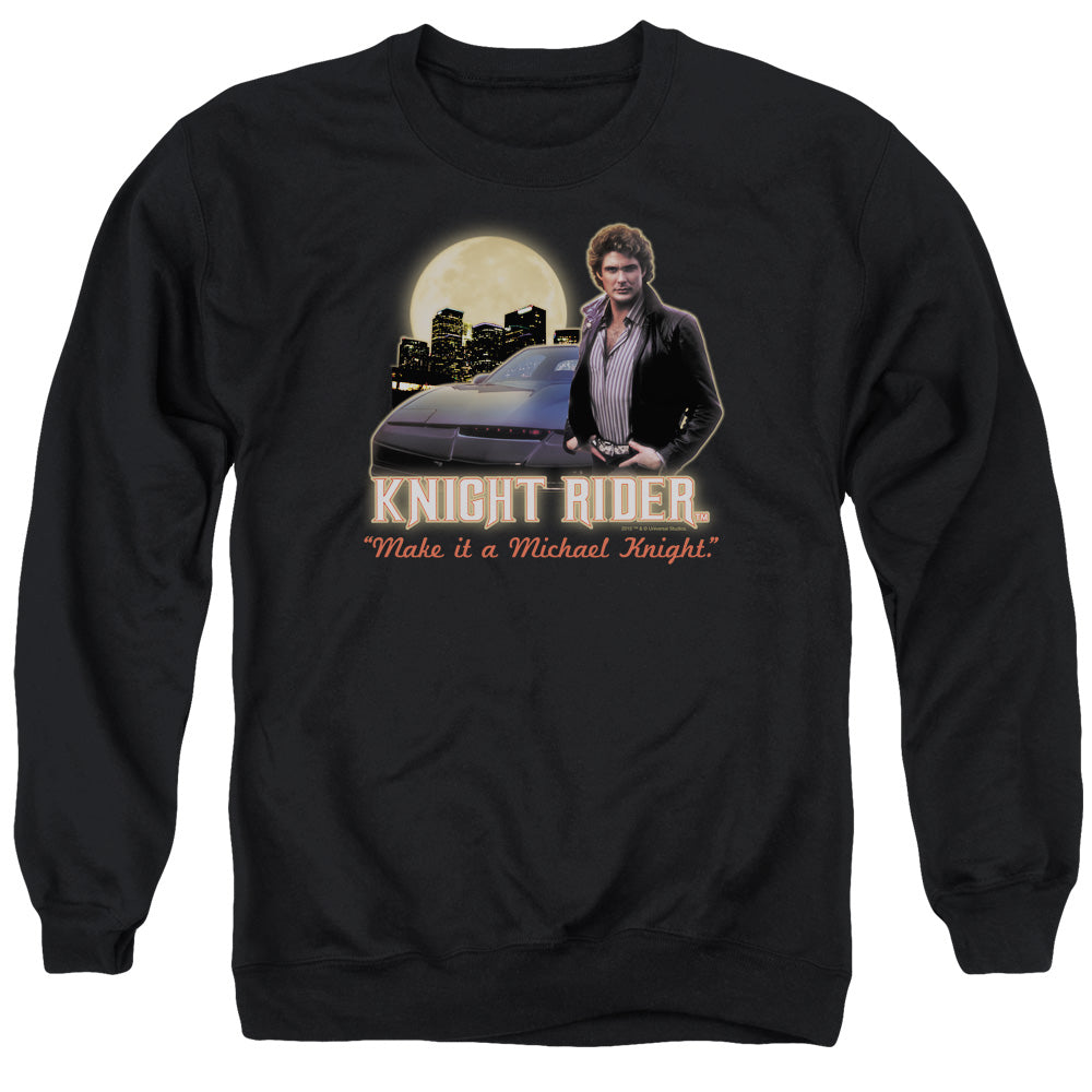 Knight Rider - Full Moon - Adult Crewneck Sweatshirt - Black