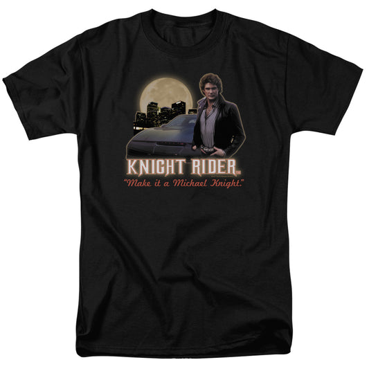 Knight Rider - Full Moon - Short Sleeve Adult 18/1 - Black T-shirt