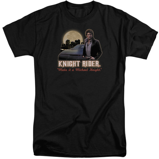 Knight Rider - Full Moon - Short Sleeve Adult Tall - Black T-shirt
