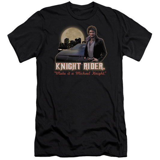 Knight Rider - Full Moon - Short Sleeve Adult 30/1 - Black T-shirt