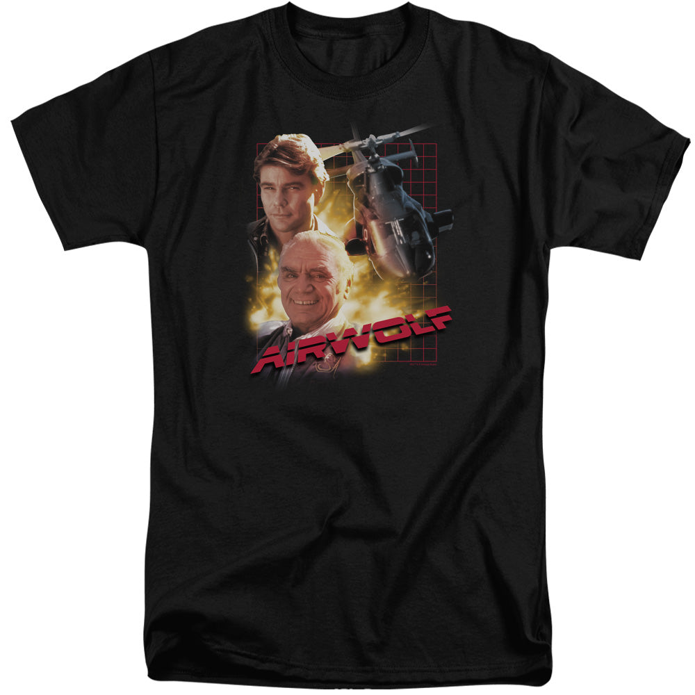 Airwolf - Airwolf - Short Sleeve Adult Tall - Black T-shirt