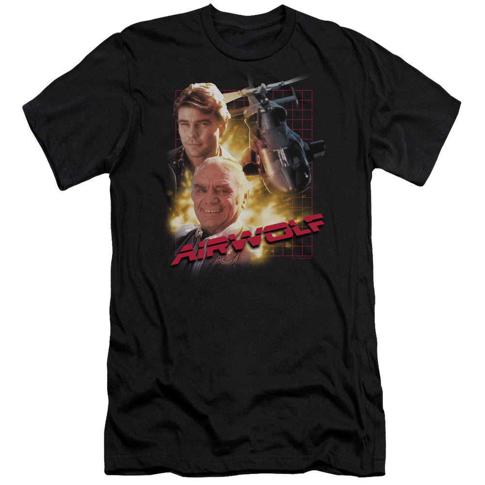 Airwolf - Airwolf - Short Sleeve Adult 30/1 - Black - Sm - Black T-shirt
