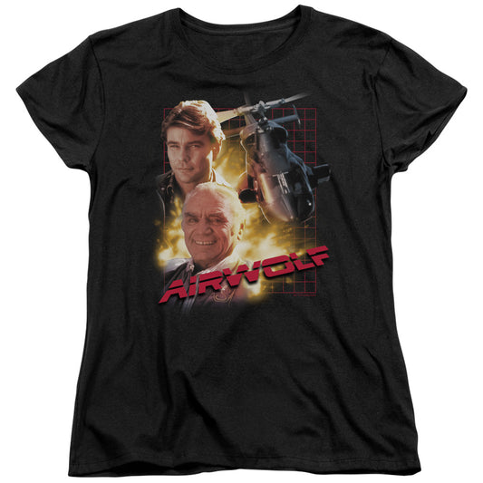 Airwolf - Airwolf - Short Sleeve Womens Tee - Black - Sm - Black T-shirt