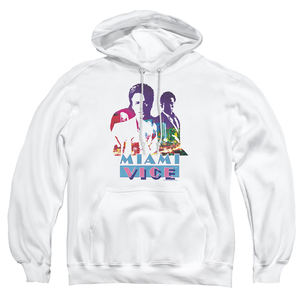 Miami Vice - Crockett And Tubbs - Adult Pull-over Hoodie - White