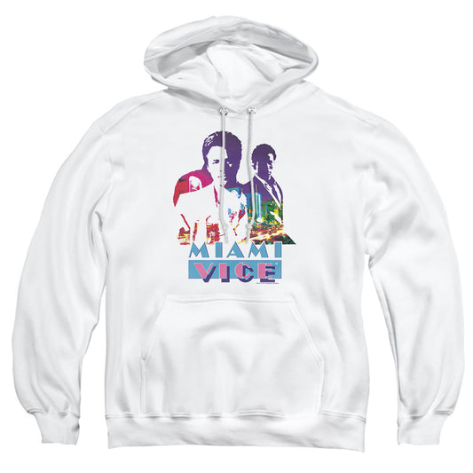 Miami Vice - Crockett And Tubbs - Adult Pull-over Hoodie - White