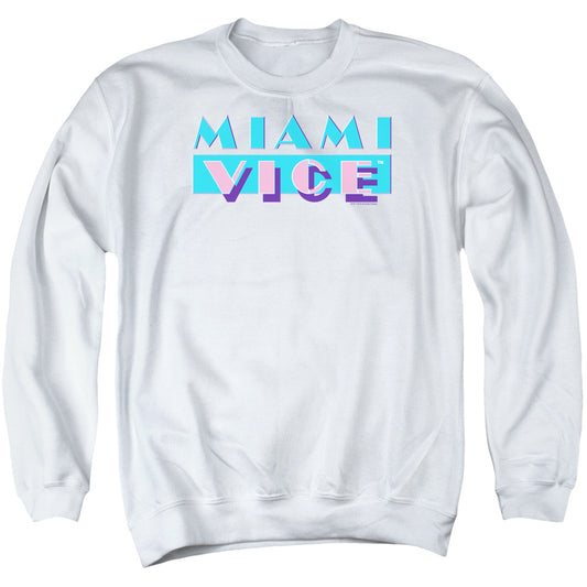 Miami Vice - Logo - Adult Crewneck Sweatshirt - White