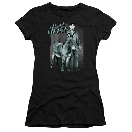 Leave It To Beaver - Up To Something - Short Sleeve Junior Sheer - Black T-shirt