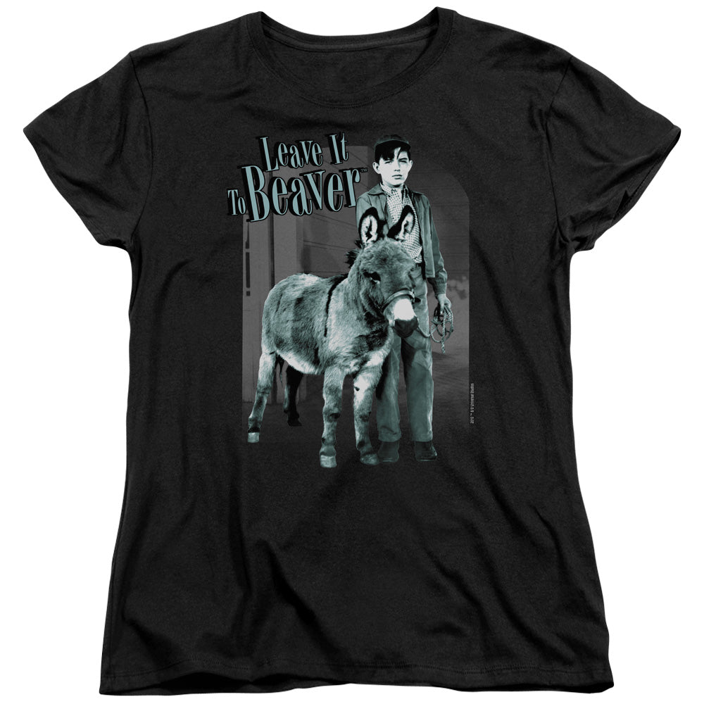 Leave It To Beaver - Up To Something - Short Sleeve Womens Tee - Black T-shirt